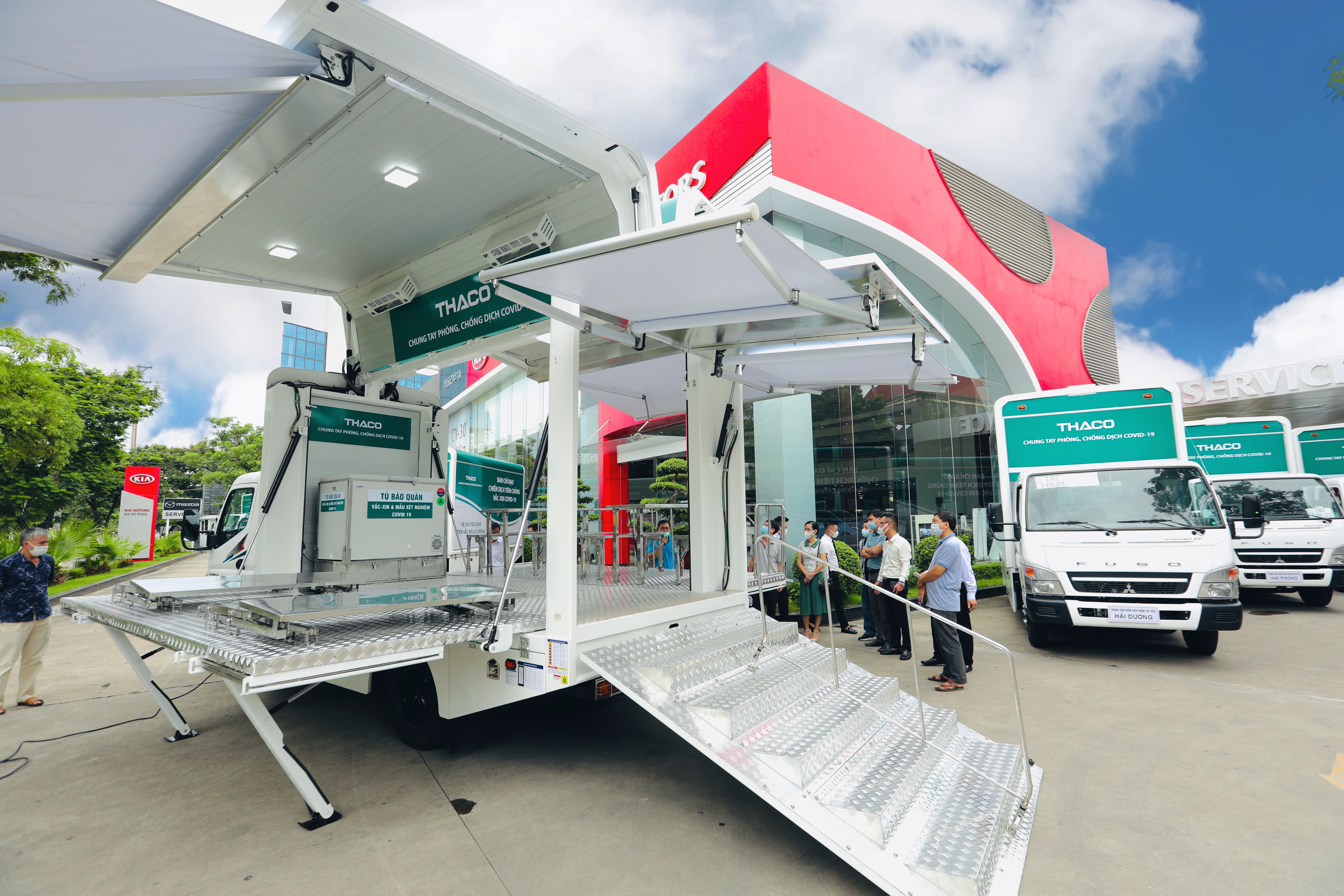 Trung Tâm kiểm soát bệnh tật CDC Hải Phòng, Thái Bình, Hà Nam, Nam Định, Ninh Bình, Quảng Ninh, Hải Dương, Hưng Yên, Hòa Bình vừa tiếp nhận xe tiêm chủng vào ngày 15/8 vừa qua.